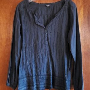 Blue cotton Eddie Bauer long sleeved top.